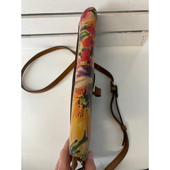 PATRICIA NASH LEATHER MULTI COLOR FLORAL WRITLET CROSSBODY BAG - Picture 6 of 16